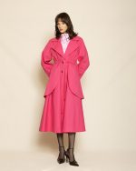 Layered Trench Coat ST-0177 Fuschia