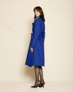 Belted Trench Coat ST-0180 Blue - Image 2
