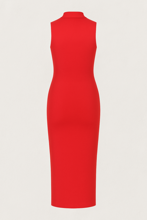 ST-2  Radiant Midi dress- Red - Image 5