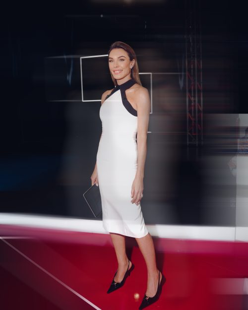 ST-3 Halter Midi Dress - Black & White - Image 2
