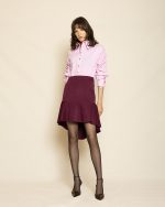 Ruched - Sleeve Shirt ST-0169 Pink Stripe