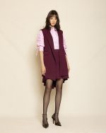 Ruched - Sleeve Shirt ST-0169 Pink Stripe - Image 2