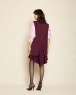 Structured Tailored Vest ST-0167 Burgundy - Image 2