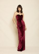 Velvet Grace Gown ST-0113 Bordo