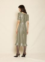 Midi Dress with Square Neckline ST-0121 Olive Green - Image 5