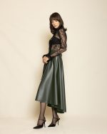 Statement Midi Skirt ST-0122 Bordo - Image 2