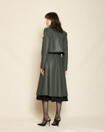 Cropped Detail Trench Coat ST-0132 Green - Image 5