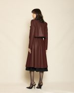 Cropped Detail Trench Coat ST-0132 Bordo - Image 5