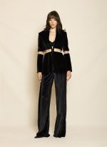 Velvet Tailored Blazer ST-0105 Black