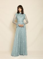 Graceful Lace Gown ST-0151 Mint Green - Image 2