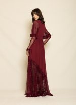 Enchanted Lace Gown ST-0136 Bordo - Image 2