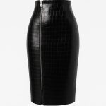 High - Waist Leather Skirt ST-00201 Black - Image 2